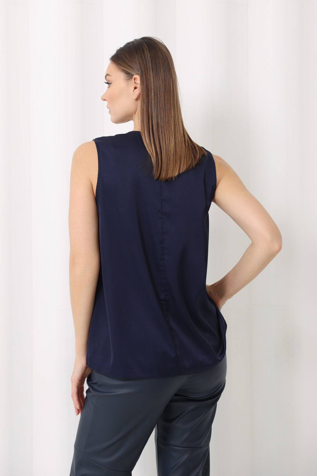 Топ свободного кроя из шёлка - Looklikecat фото 2