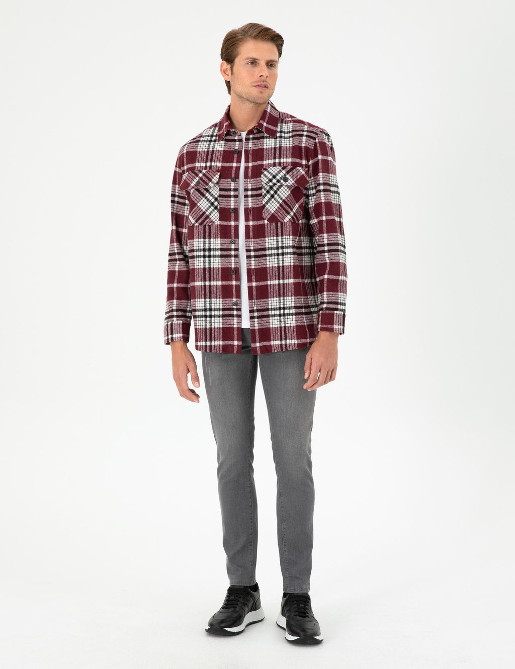 Bordo Oversize Oduncu Uzun Kollu G_mlek - Pierre cardin фото 4
