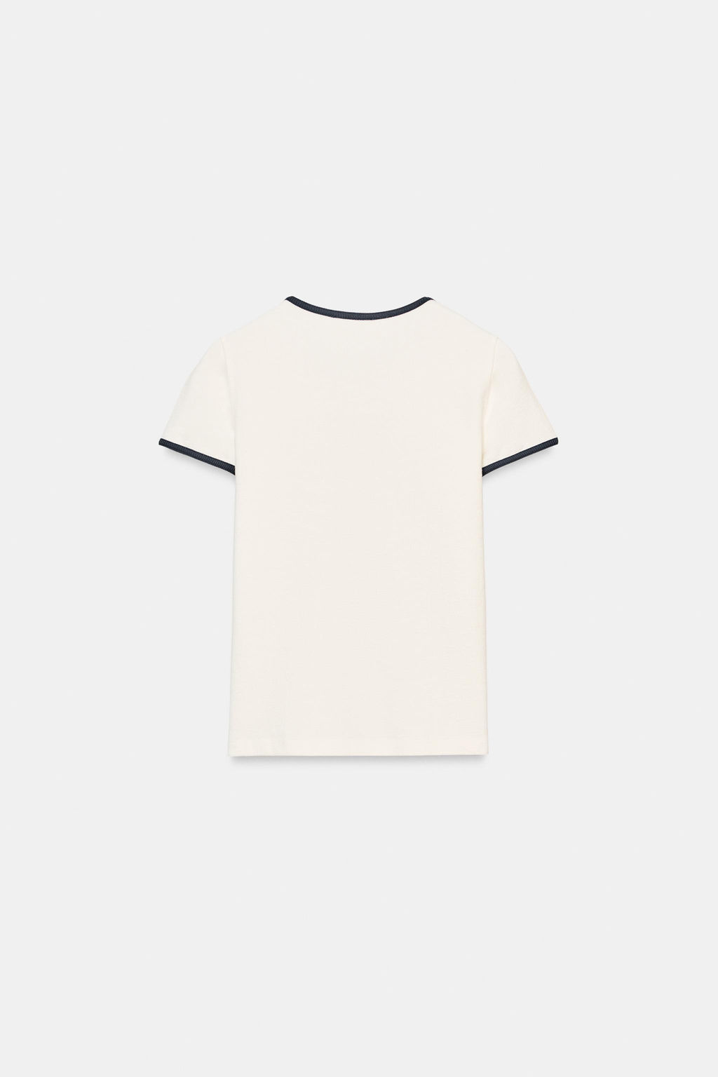 T-SHIRT WITH CONTRAST TRIM - Zara фото 11