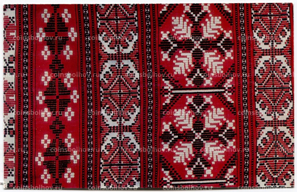 Открытка Е.С.Барсукова Снежинка. Декоративный ручник. Лен,хлопчатобумажная нить и мулине.