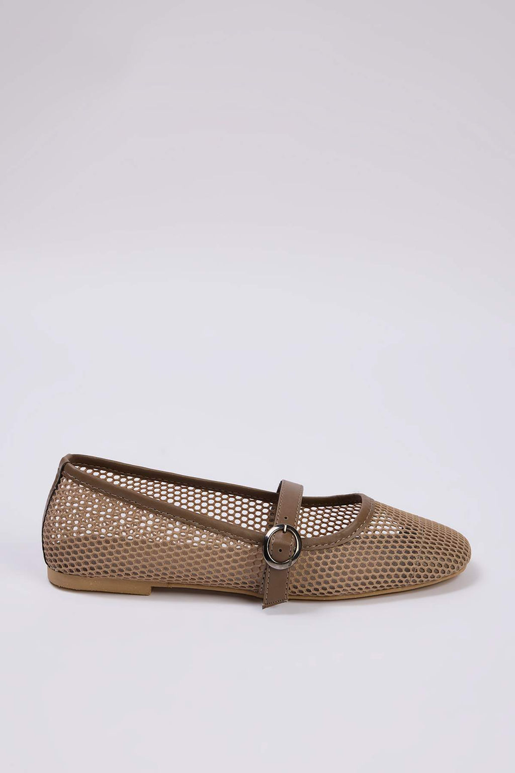 Trendyol Shoes Beyaz Fileli Yuvarlak Burun Mary Jane Kad?n Babet TAKSS24BE00000 - Trendyolmilla фото 16