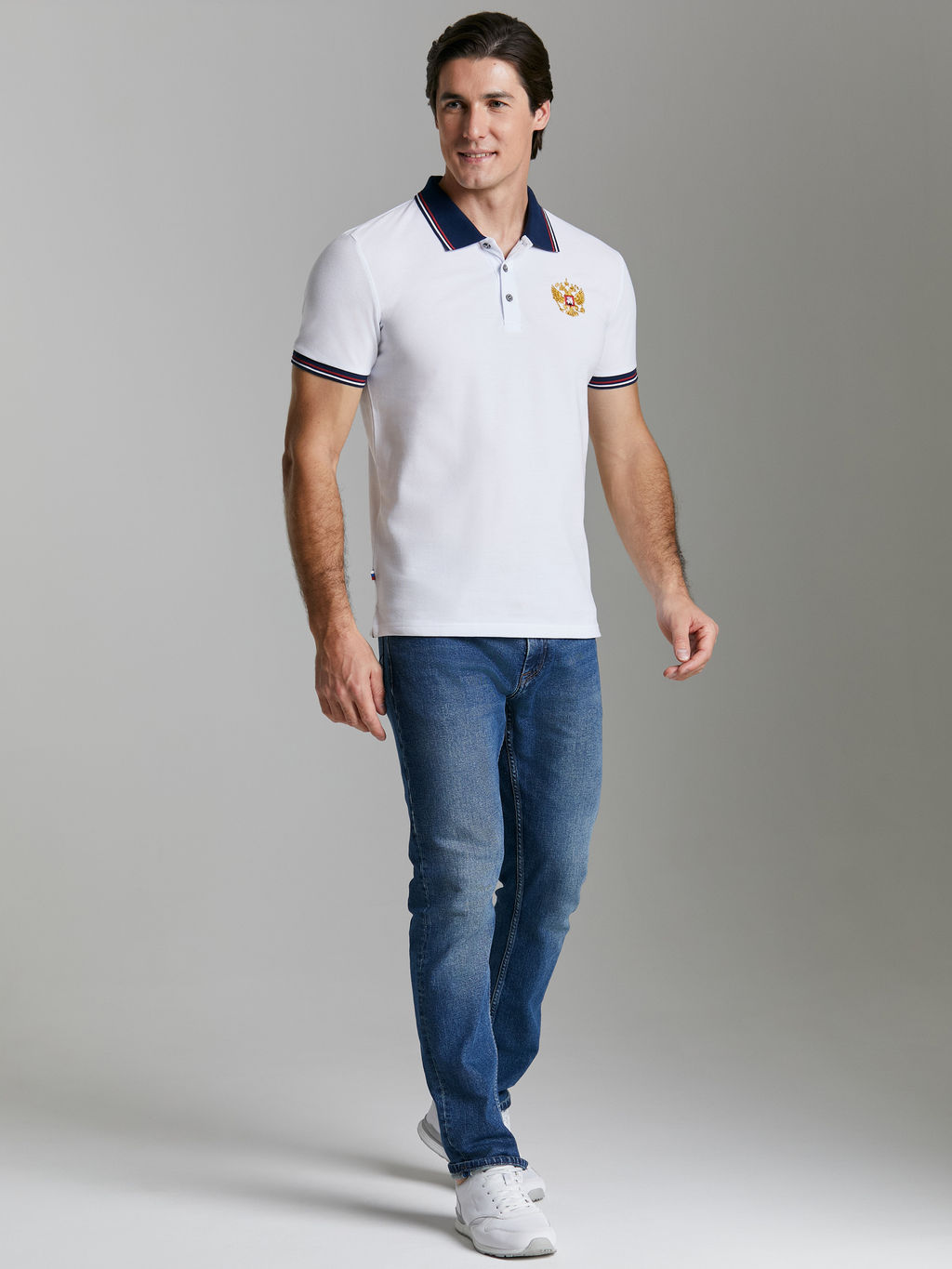 Поло мужское RUSSIA 65M-RR-1497 RED-N-ROCKS