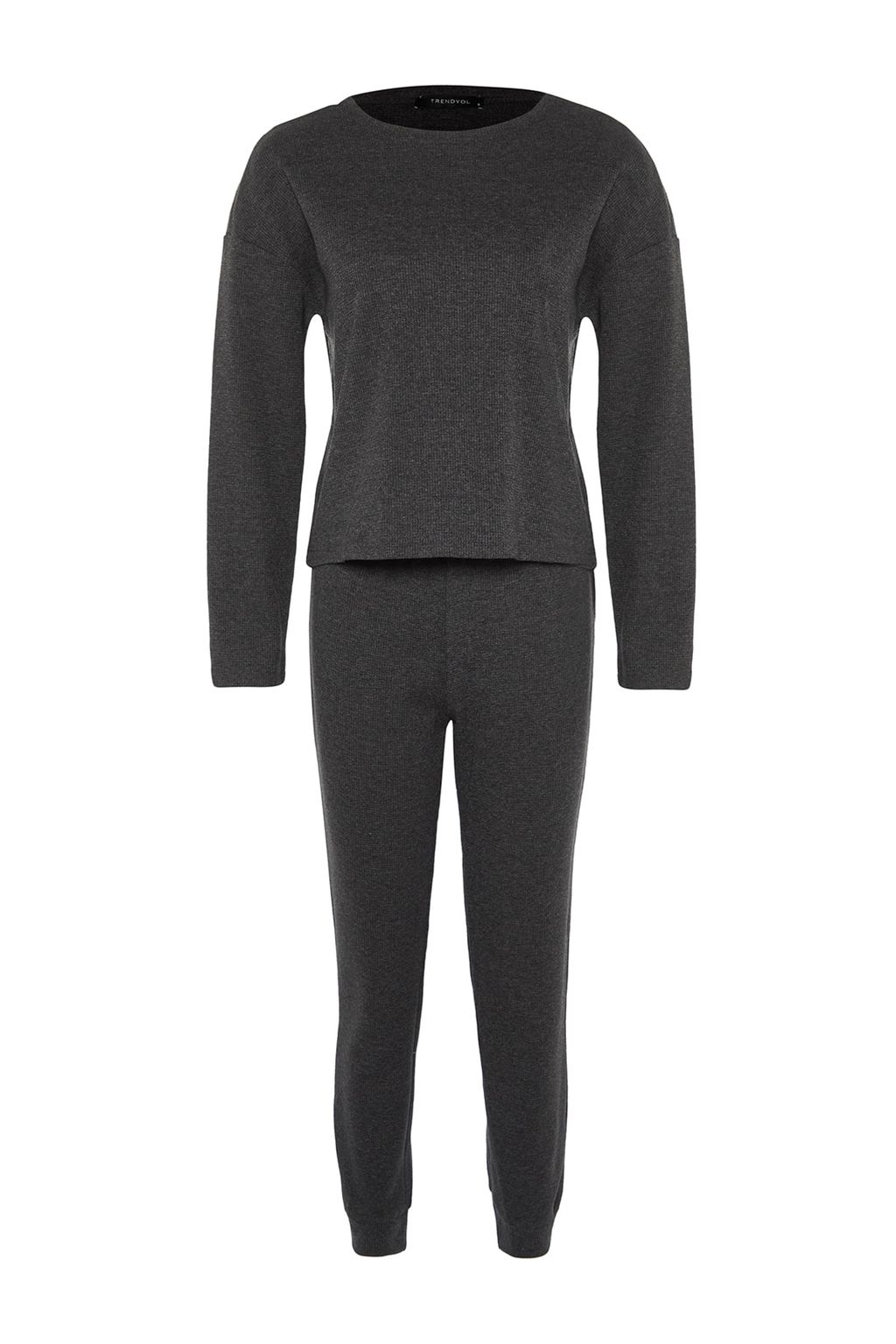 Trendyolmilla Lacivert Waffle Kumas Orme Pijama Tak?m? THMAW23PT00021  фото 16