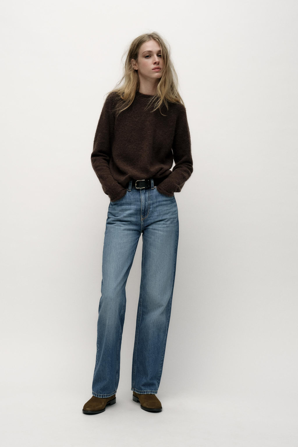 JEANS Z1975 STRAIGHT HIGH WAIST LONG LENGTH - Zara фото 7