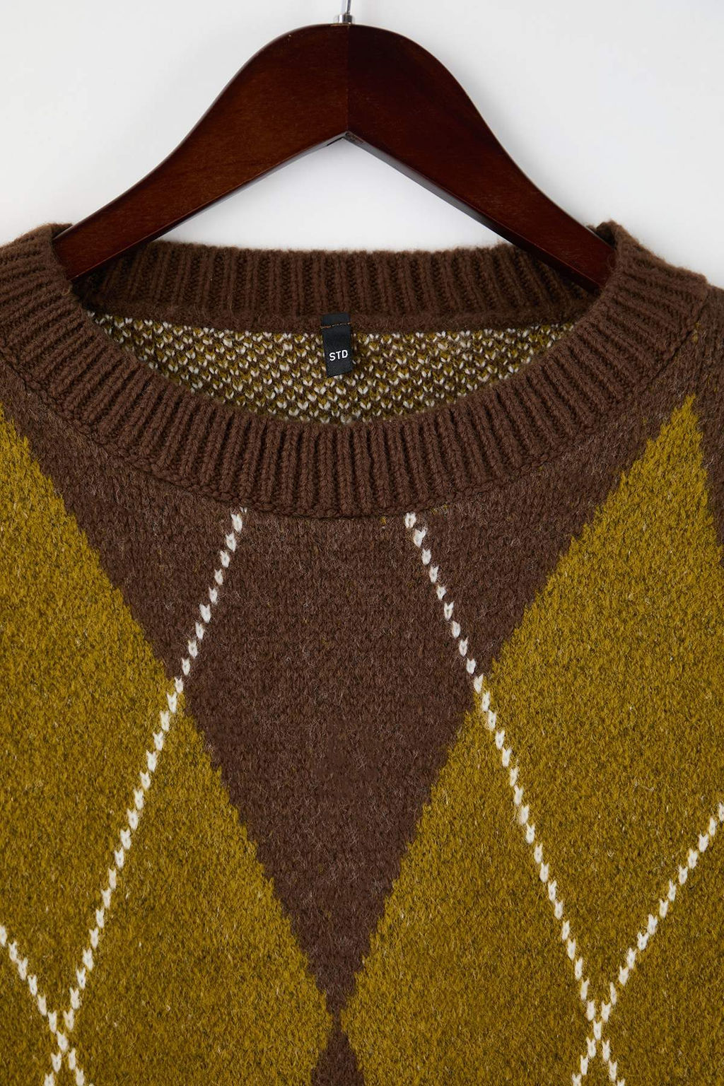 Kahverengi Baklava Desenli Triko Kazak TWOAW26KZ00289 - Trendyolmilla фото 10