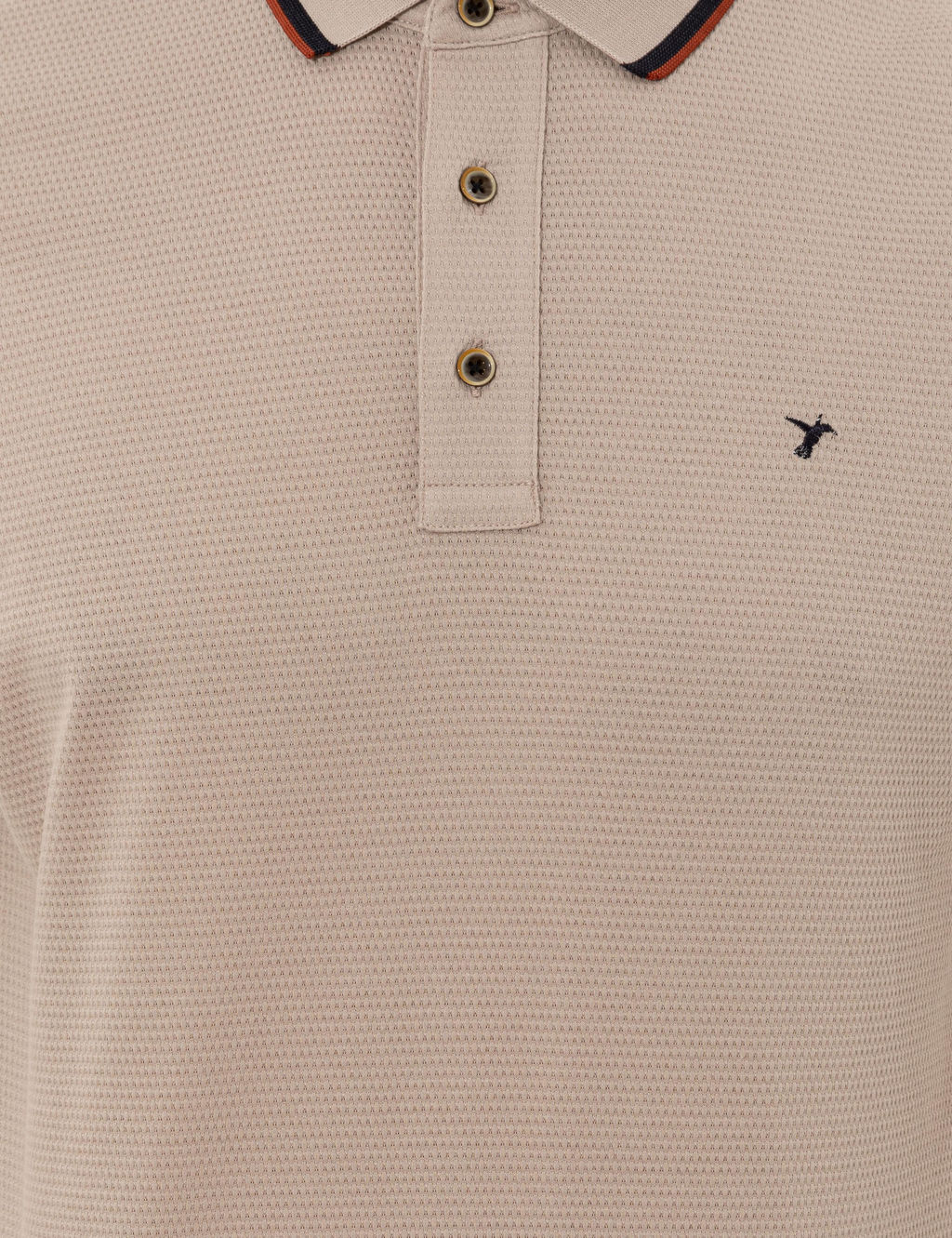 Bej Polo Yaka Slim Fit T-Shirt