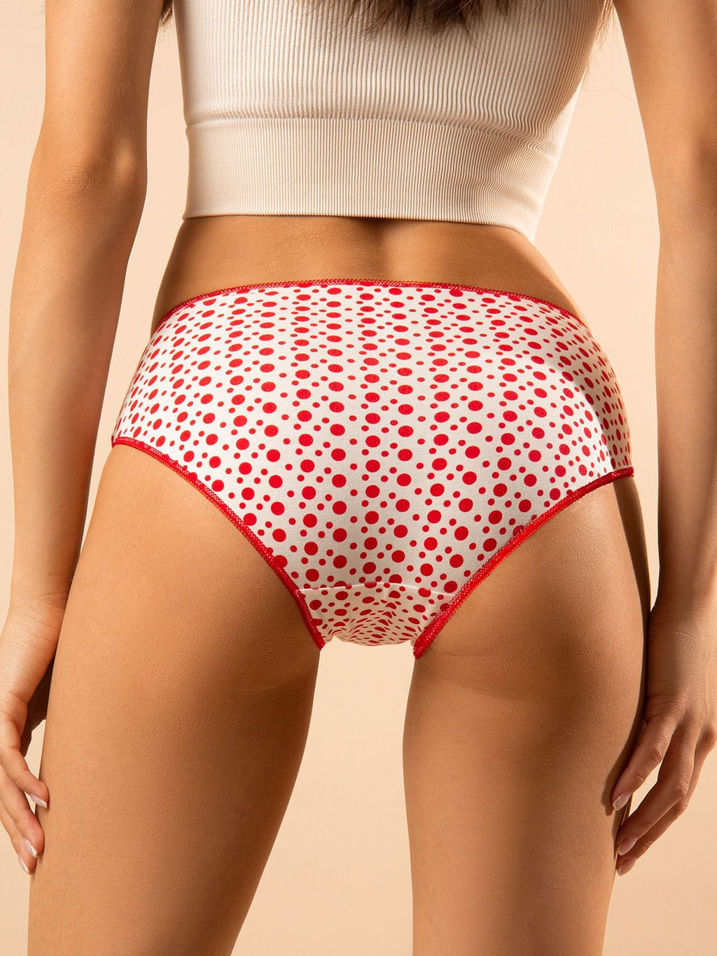 Трусы слипы Indefini из хлопка с эластаном комбинированные  фото 2