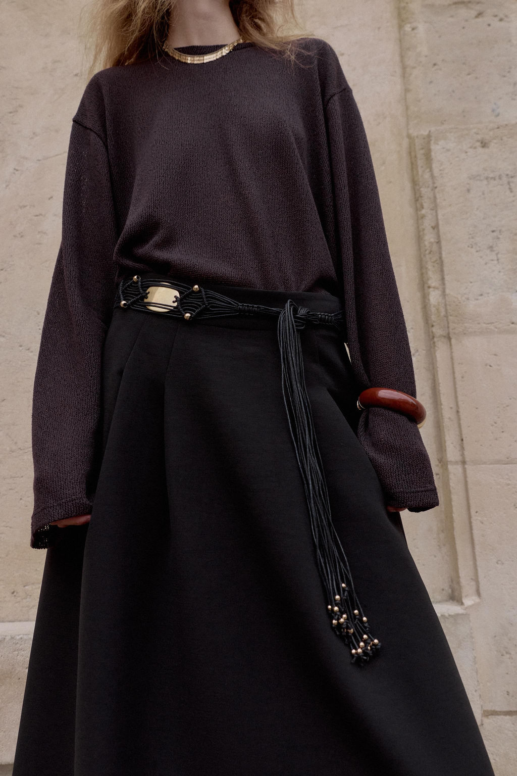 CREPE LAYERED MIDI SKIRT - Zara фото 3