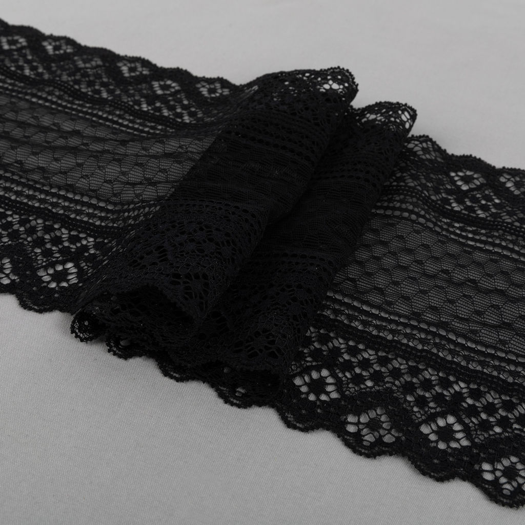 Кружево BLITZ эластичное 180 мм BLST-30 на бобине Турция черный