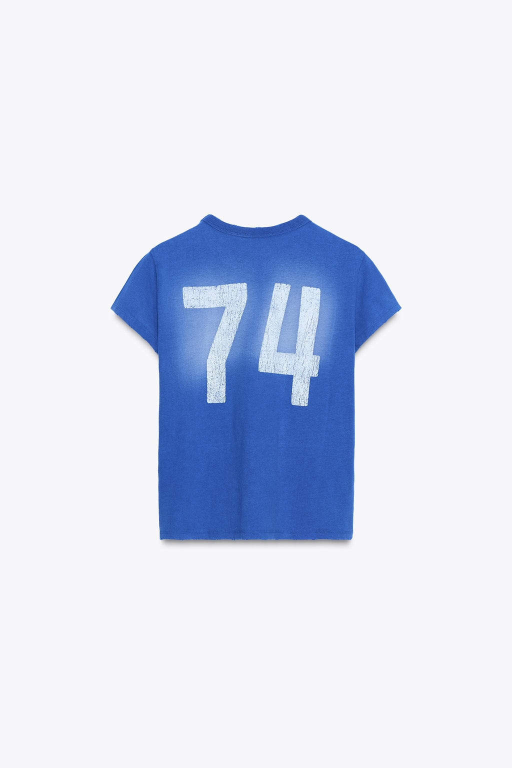 FADED-EFFECT TEXT T-SHIRT - Zara фото 7