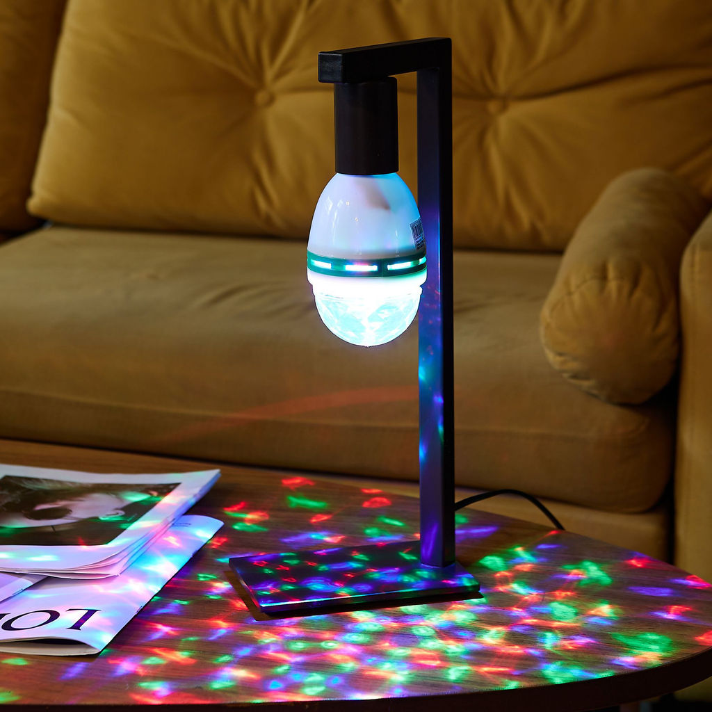 Светодиодный светильник-проектор ULI-Q301. Серия DISCO, многоцветный. ТМ VOLPE. Работа от сети 220В. Для установки в электропатрон Е27. Цвет корпуса белый.