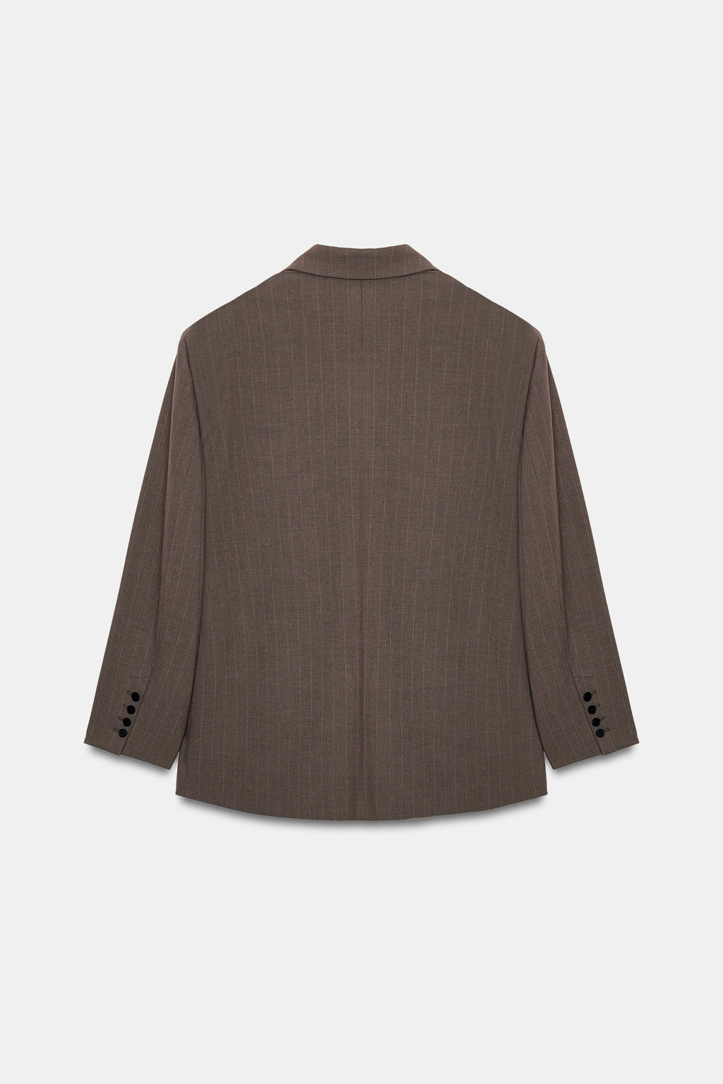 OVERSIZE STRIPED DOUBLE FABRIC BLAZER - Zara фото 13