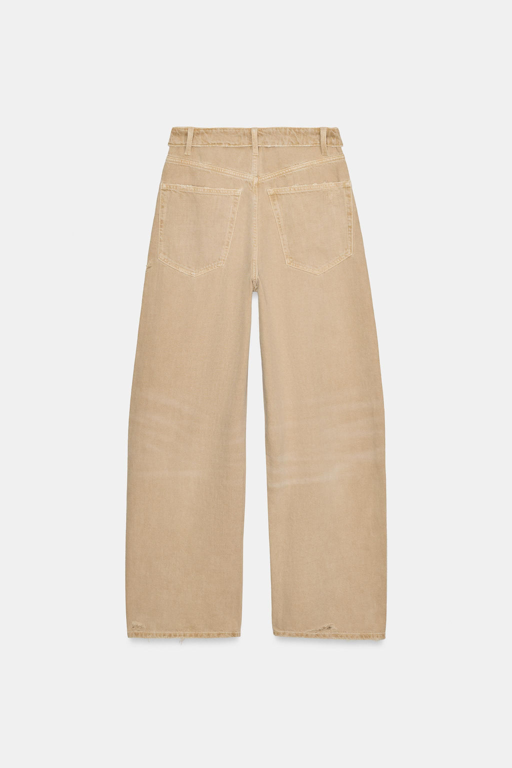 JEANS CINTURA DOBLADA TRF TIRO MEDIO / Tostado - Zara фото 8