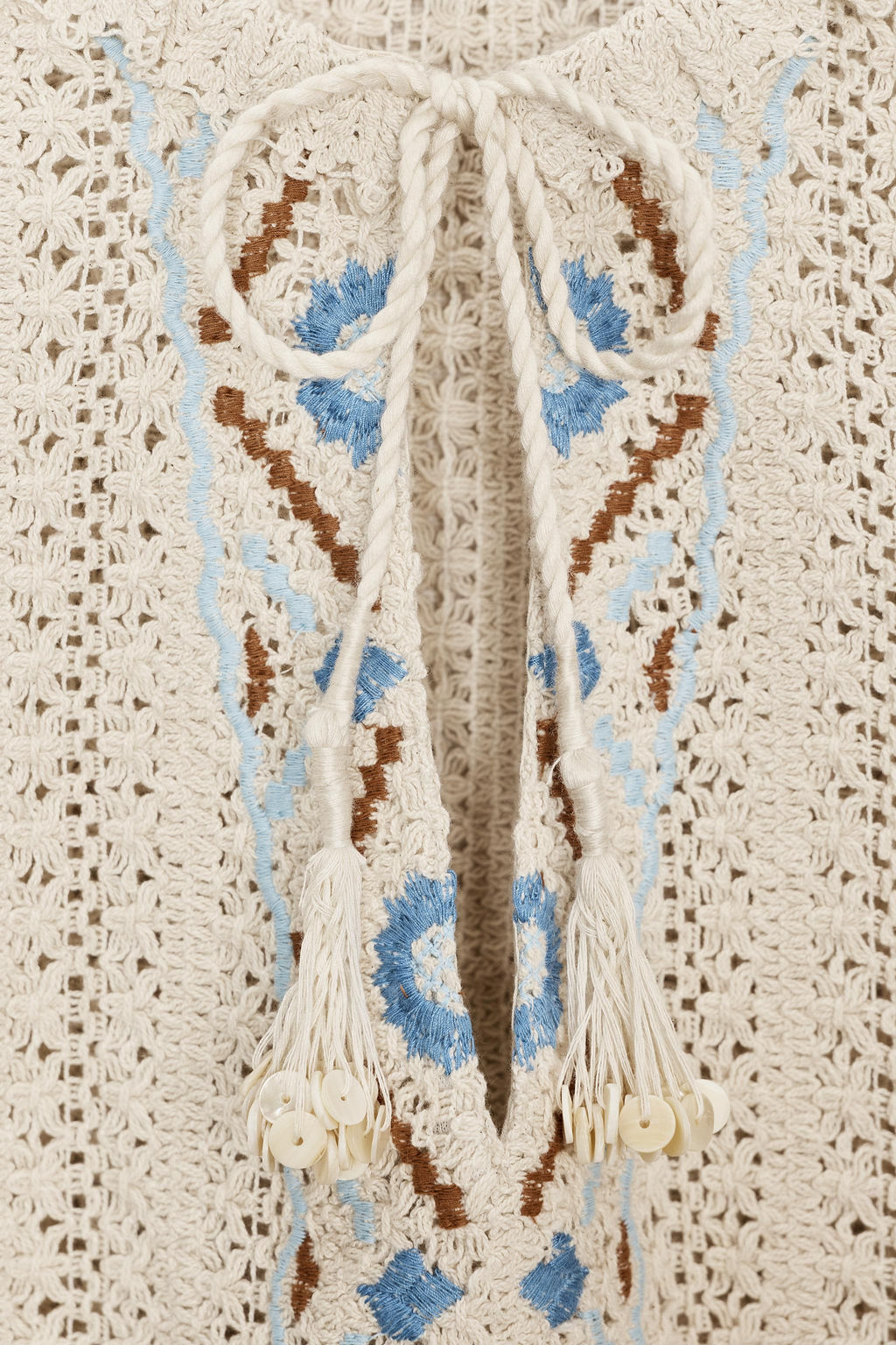 EMBROIDERED CROCHET TOP - Zara фото 6