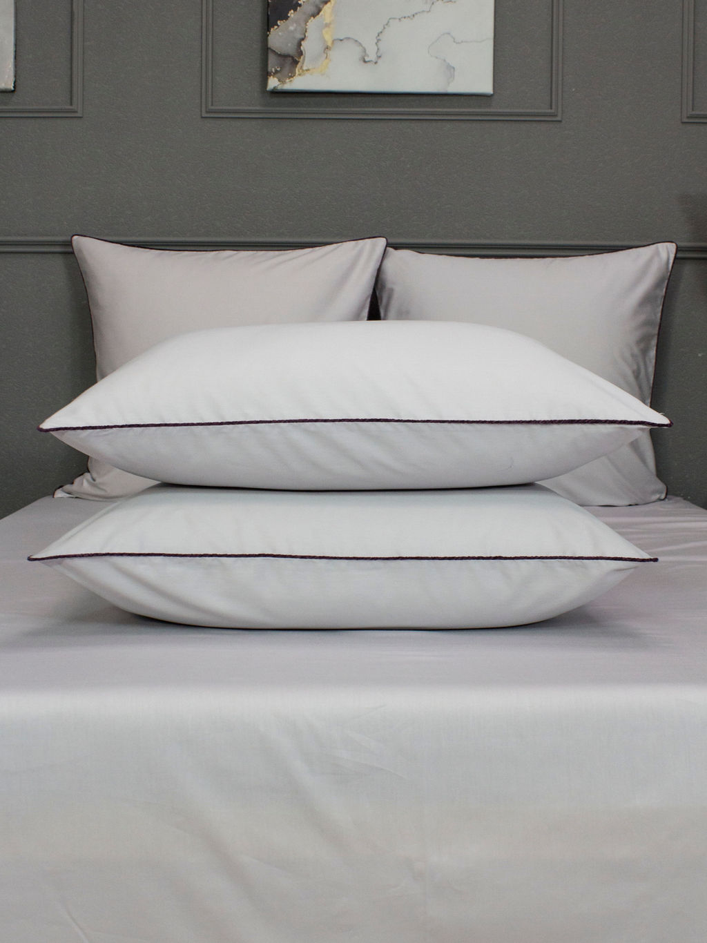 Muslin & Satin Solid color (графит сапфир) комплект - Kazanov.a. фото 2