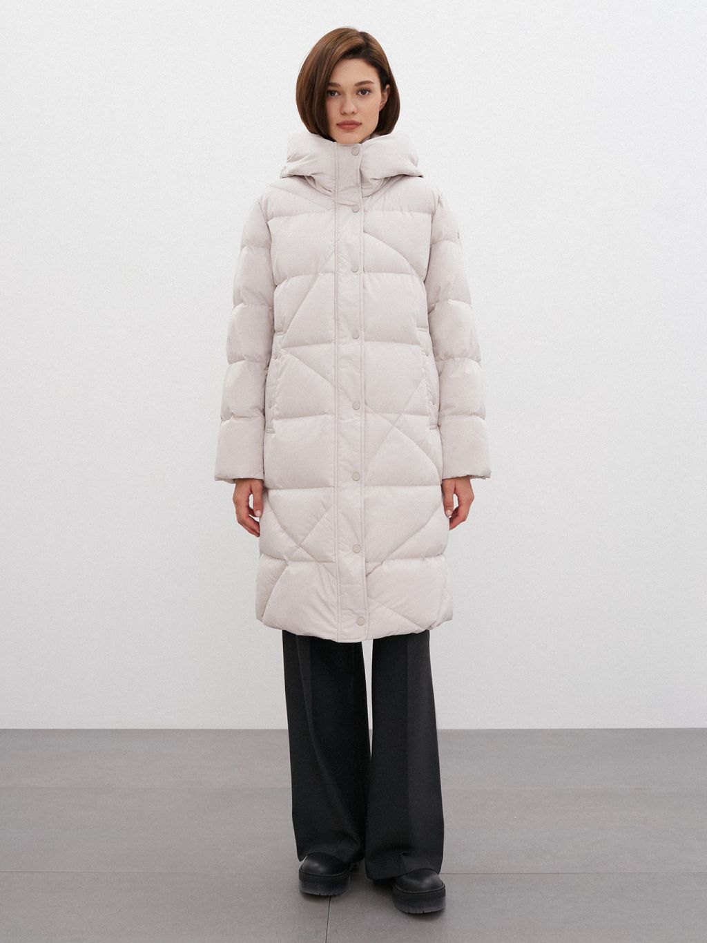 Conso/WDL 220522 - vanilla Пуховое Пальто  фото 6