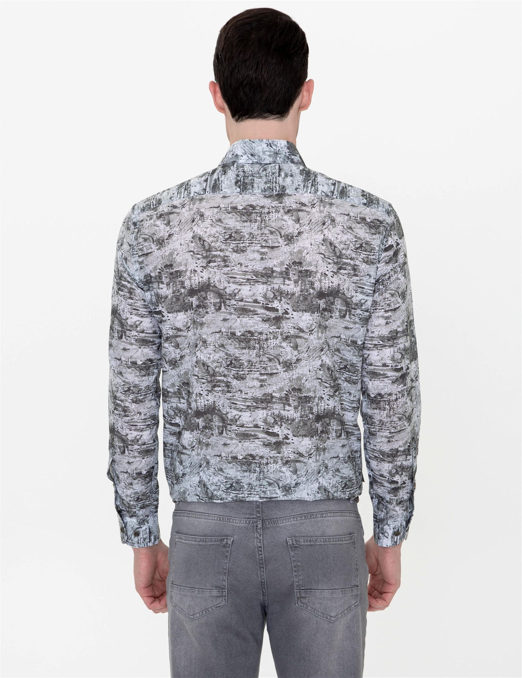 Haki Slim Fit Uzun Kollu G_mlek - Pierre cardin фото 4