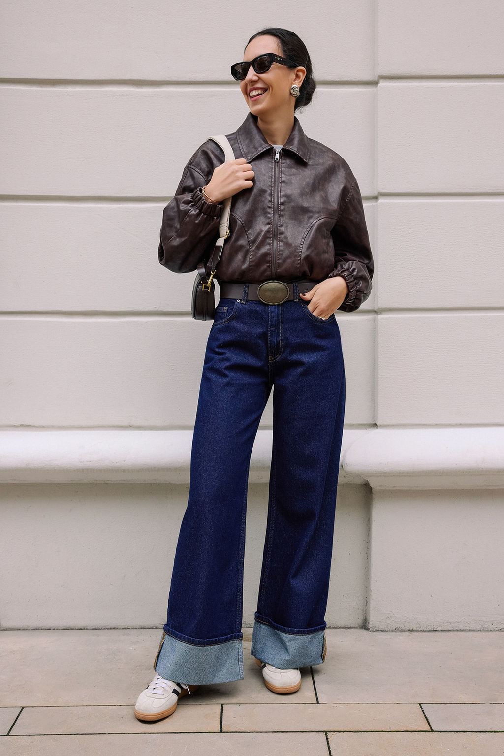 Kahverengi Oversize Kal?p Suni Deri Bomber Ince Ceket Mont TWOAW26MO00047 - Trendyolmilla фото 9