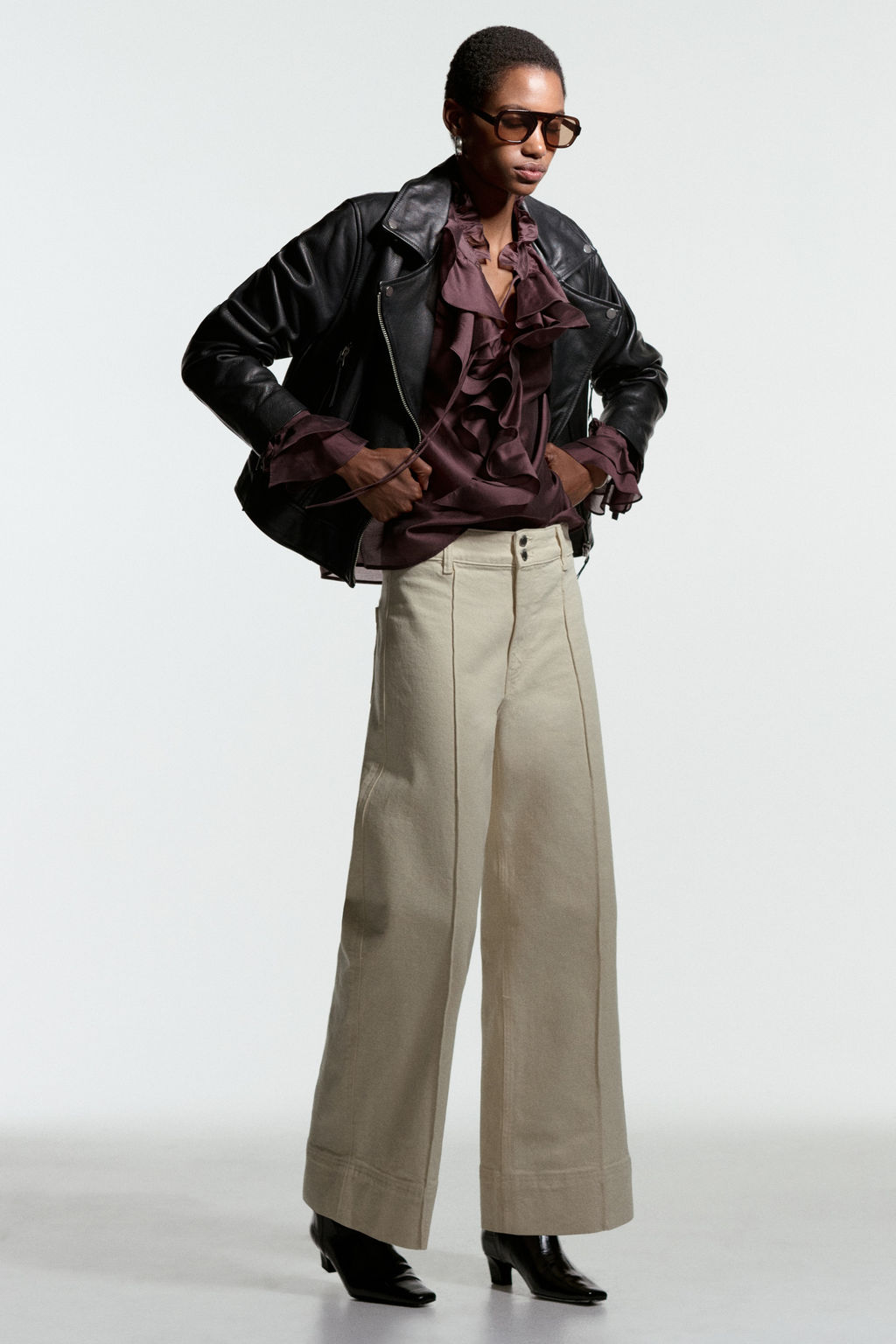 Wide High Ankle Jeans - H&m фото 8