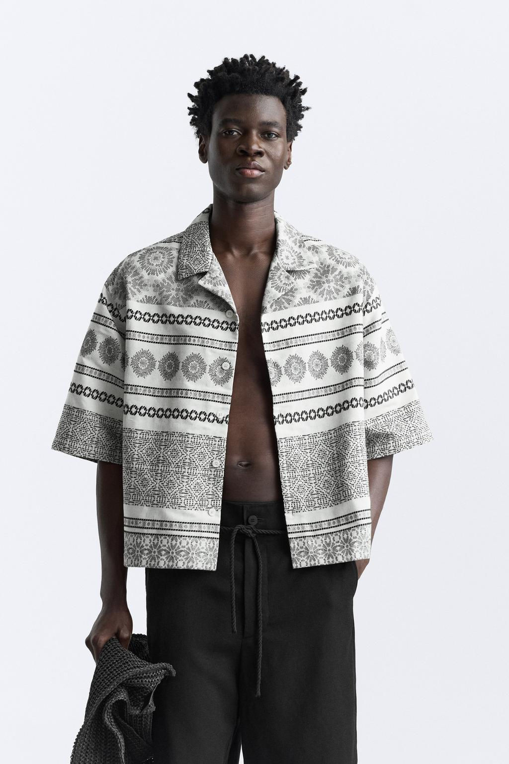 GEOMETRIK JACQUARD INCE CEKET - Zara фото 2
