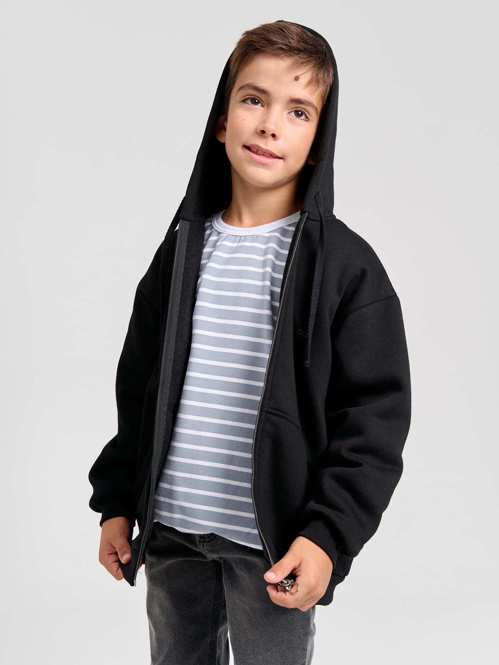 Толстовка Уголь утепленная 7+ - Bungly фото 8