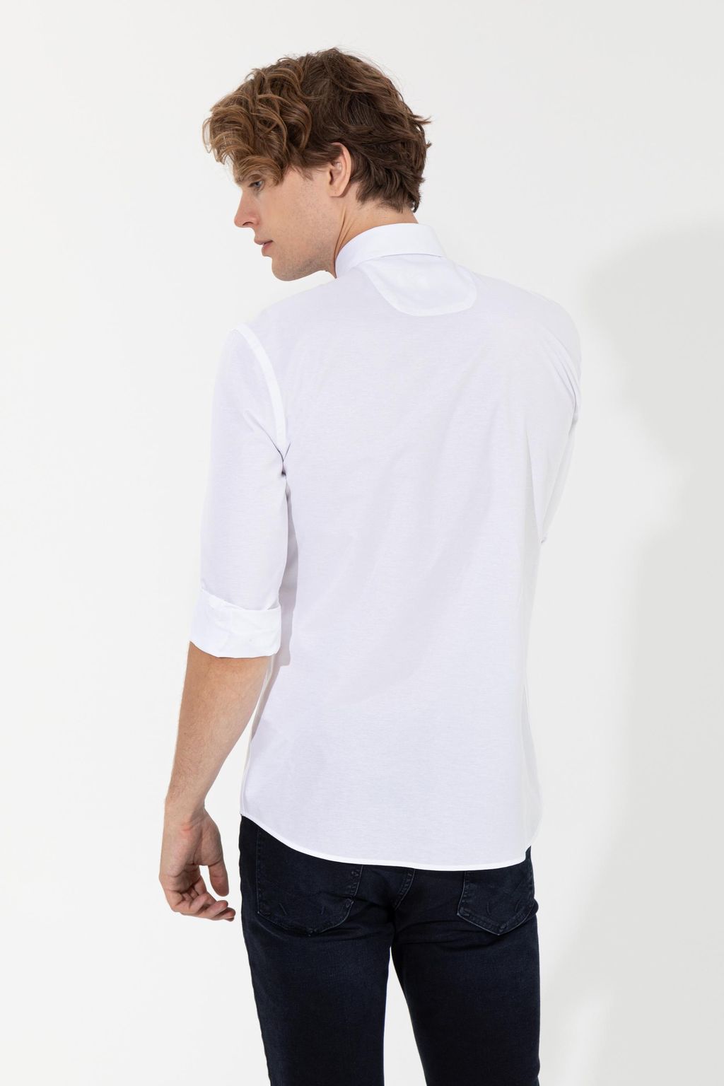 U. S. Polo Assn / Рубашка мужская белая Uzunkol Basic - U.s. polo assn фото 5