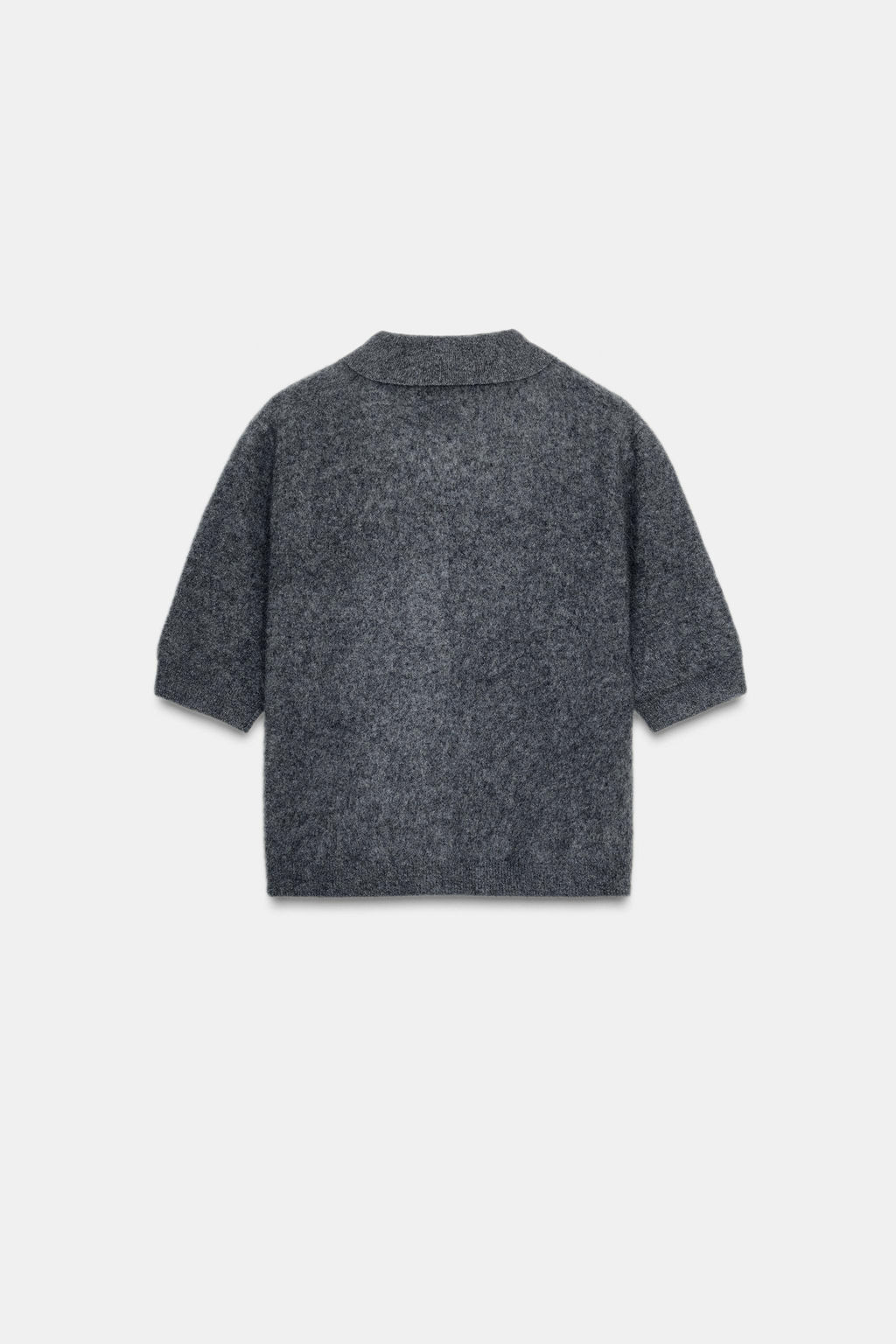 100% WOOL SHORT SLEEVE POLO CARDIGAN - Zara фото 6