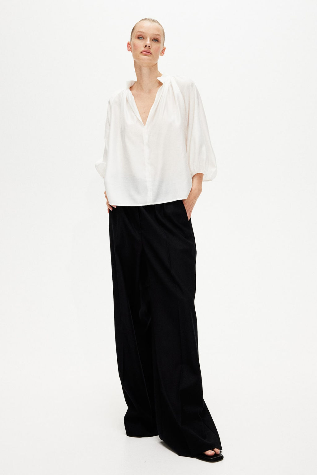 Blusa con mangas globo - H&m фото 2