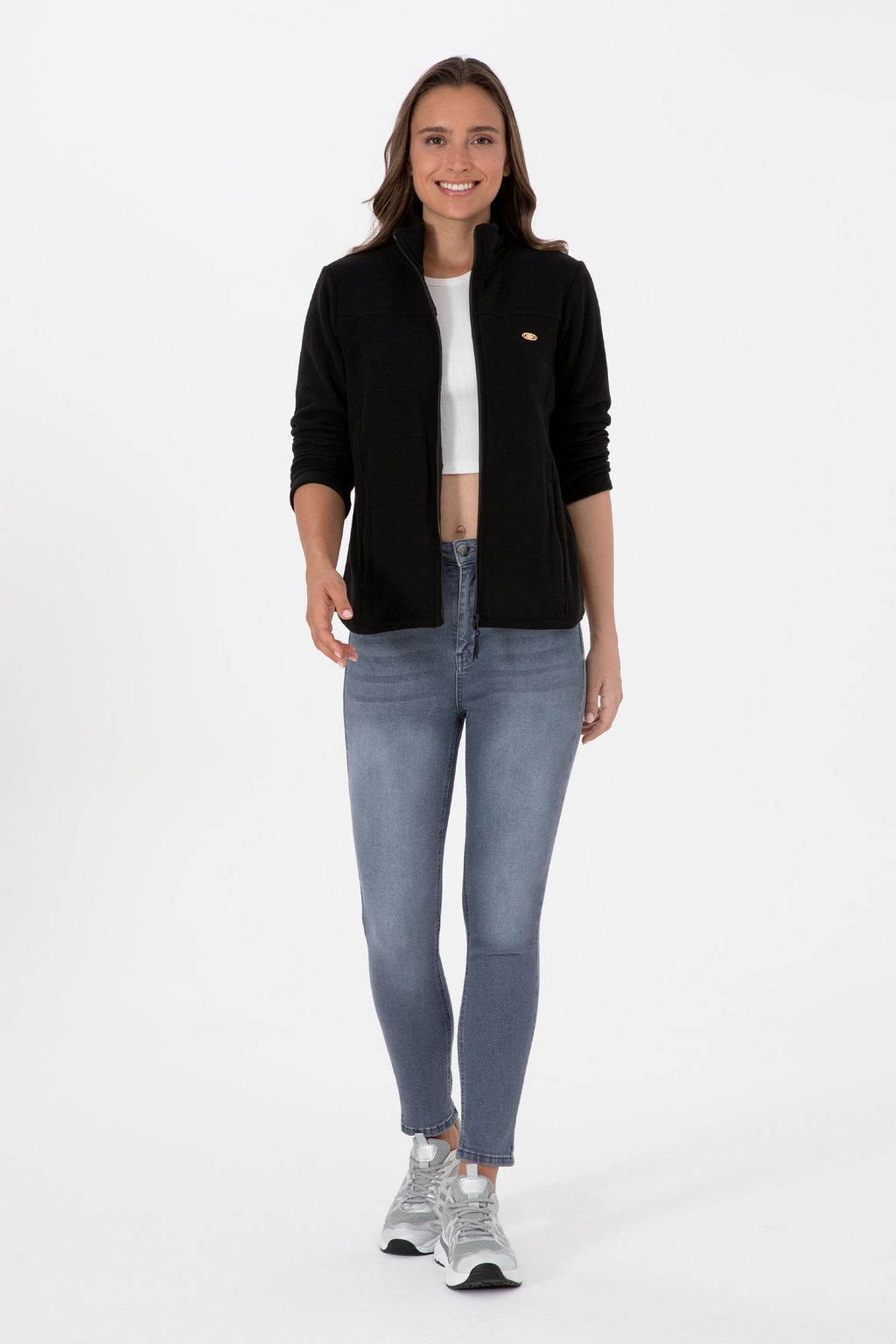 Kad_n Siyah Fermuarl_ Dik Yaka Polar Sweatshirt - U.s. polo assn фото 4