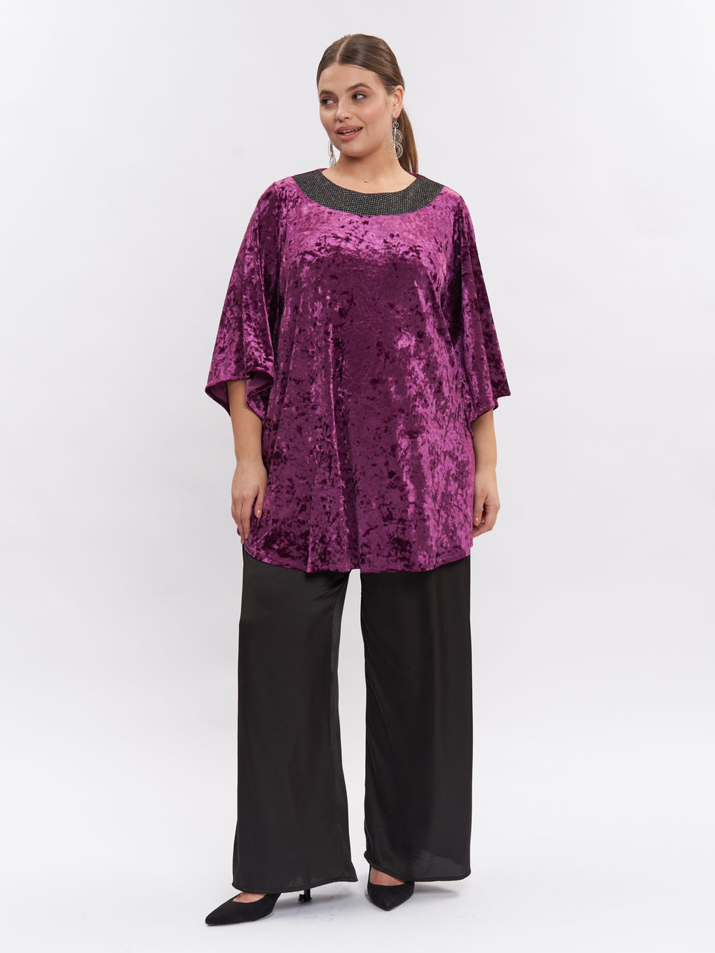 Туника из бархата TU03611PUR55