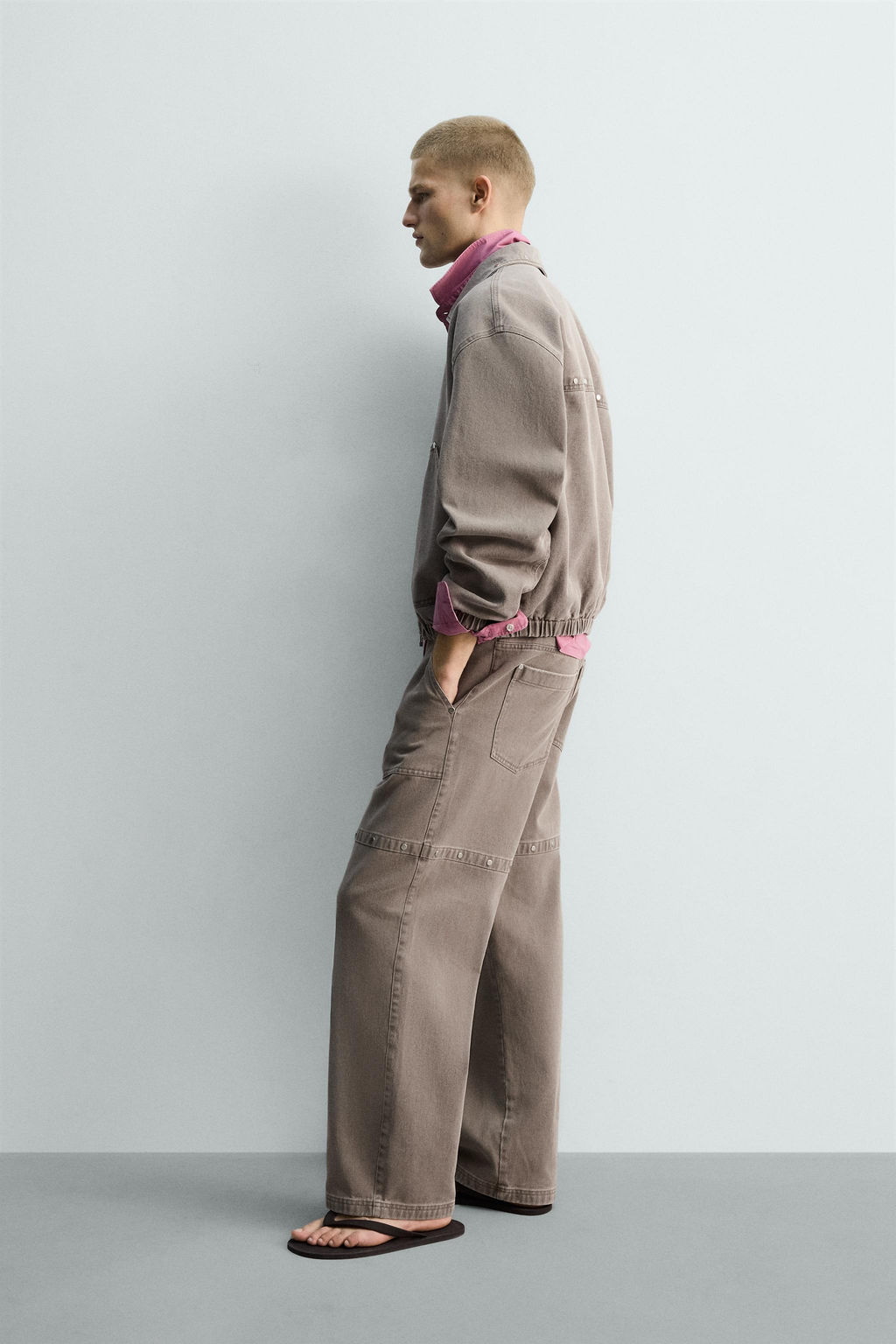 LIMITED EDITION RELAXED FIT TROUSERS WITH STUDS - Zara фото 15