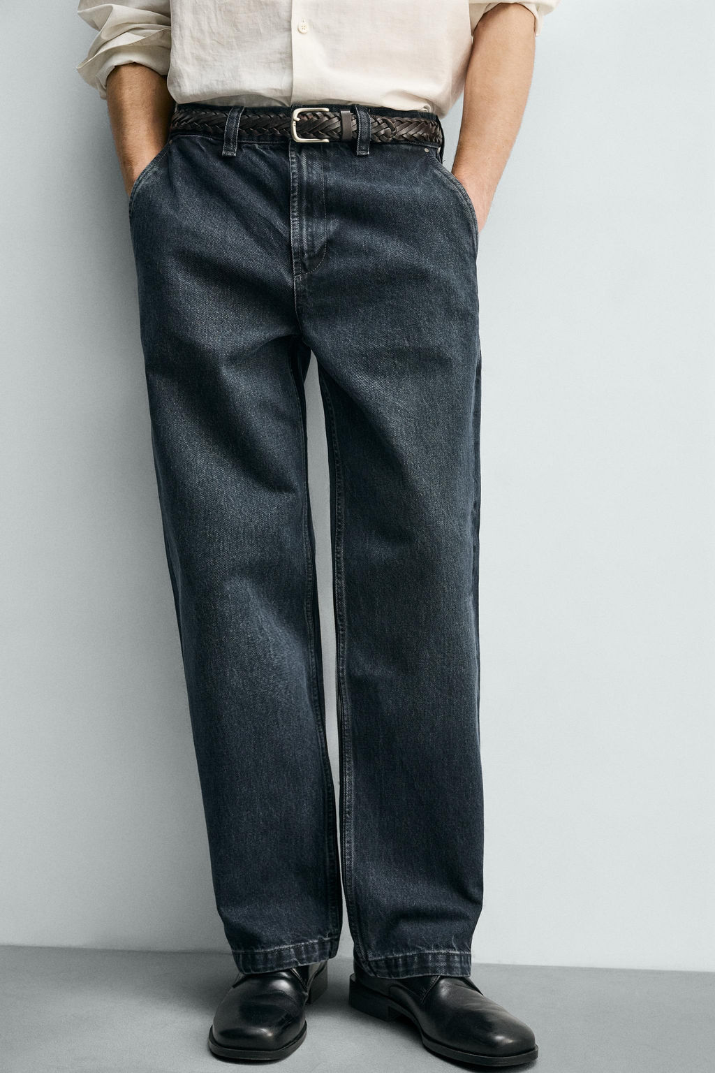 DENIM CHINO TROUSERS - Zara фото 5