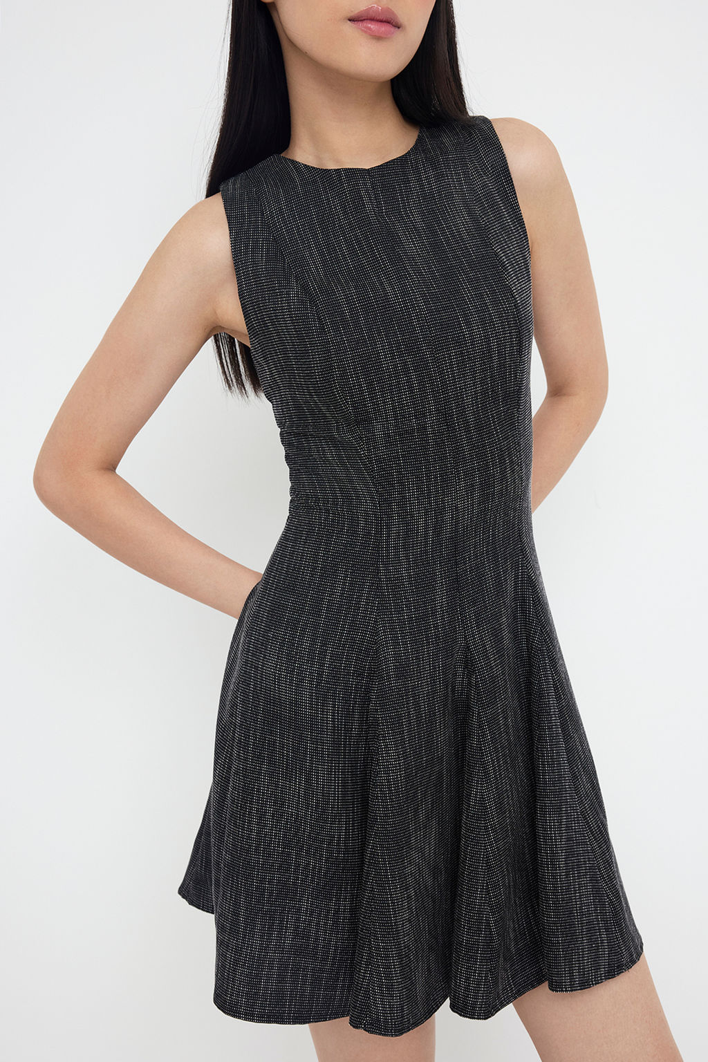 Teen Siyah Bisiklet Yaka Kolsuz K?sa / Mini Dokuma Elbise TWOSS26EL00005 - Trendyolmilla фото 3