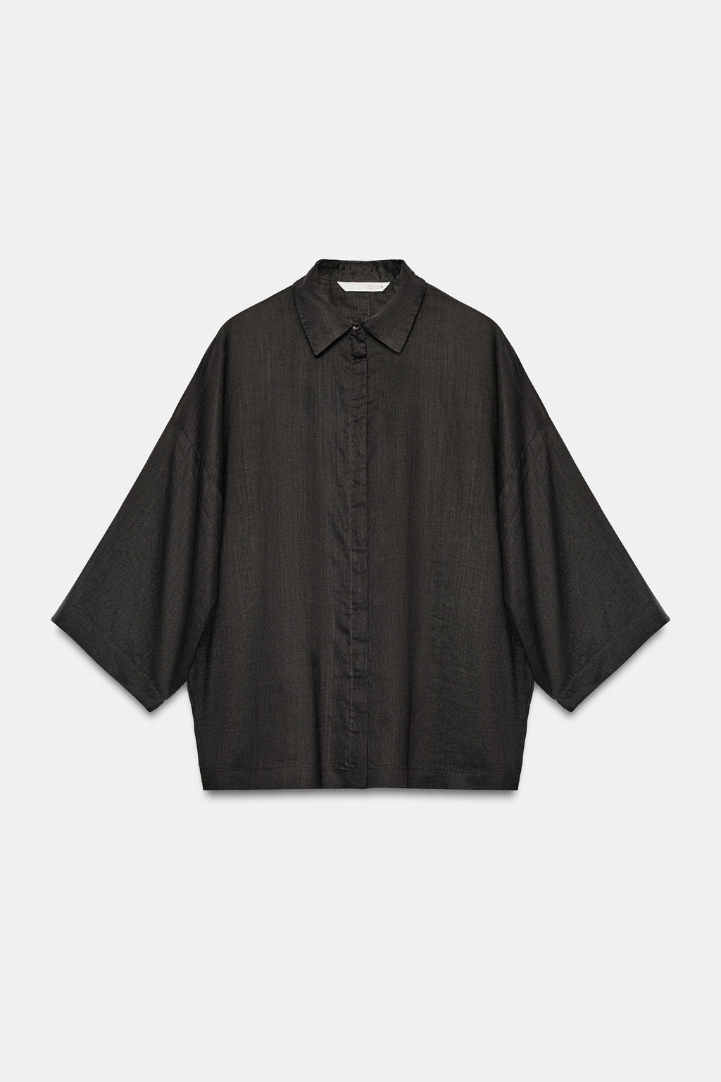 CAMISA FLUIDA OVERSIZE ZW COLLECTION / Marr?n - Zara фото 5