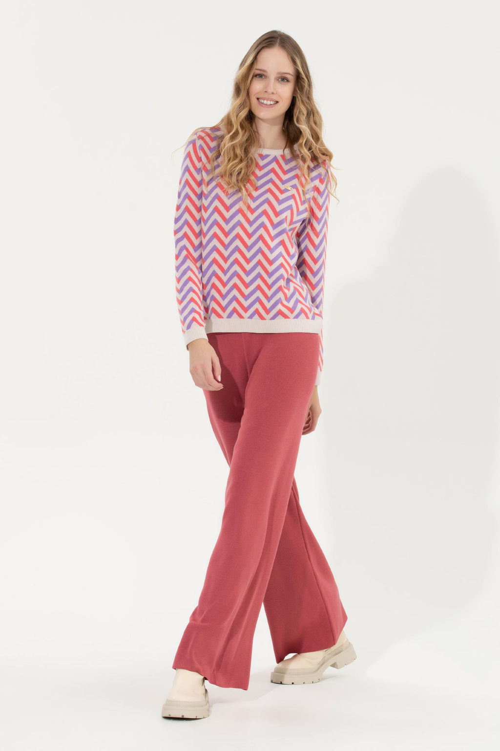 Женские темно-розовые трикотажные брюки - U.s. polo assn фото 3