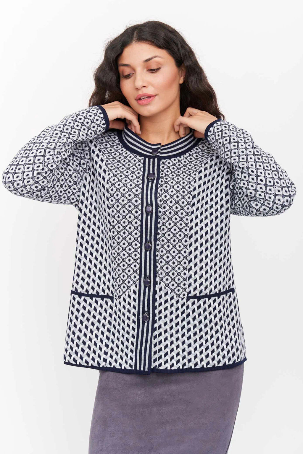 ЗЛАТА Жакет М 3156/синий