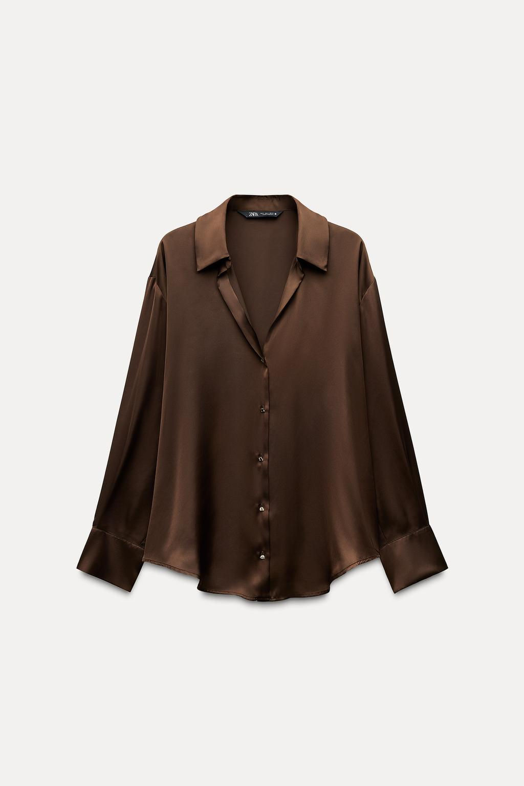 SATIN SHIRT - Zara фото 25