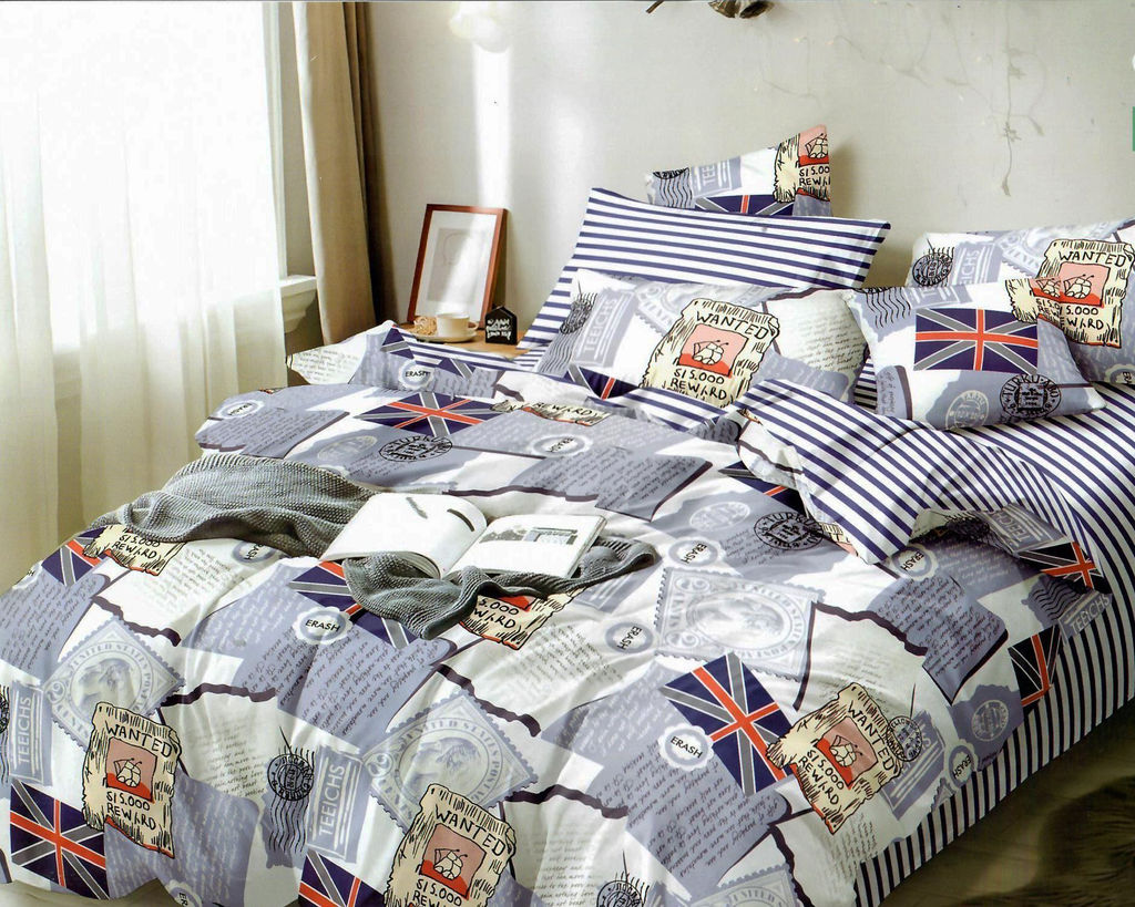 КПБ Поплин Эксклюзив (молния) - ДИСПУТ 2 сп. с Евро простыней (на молнии с нав.70х70)