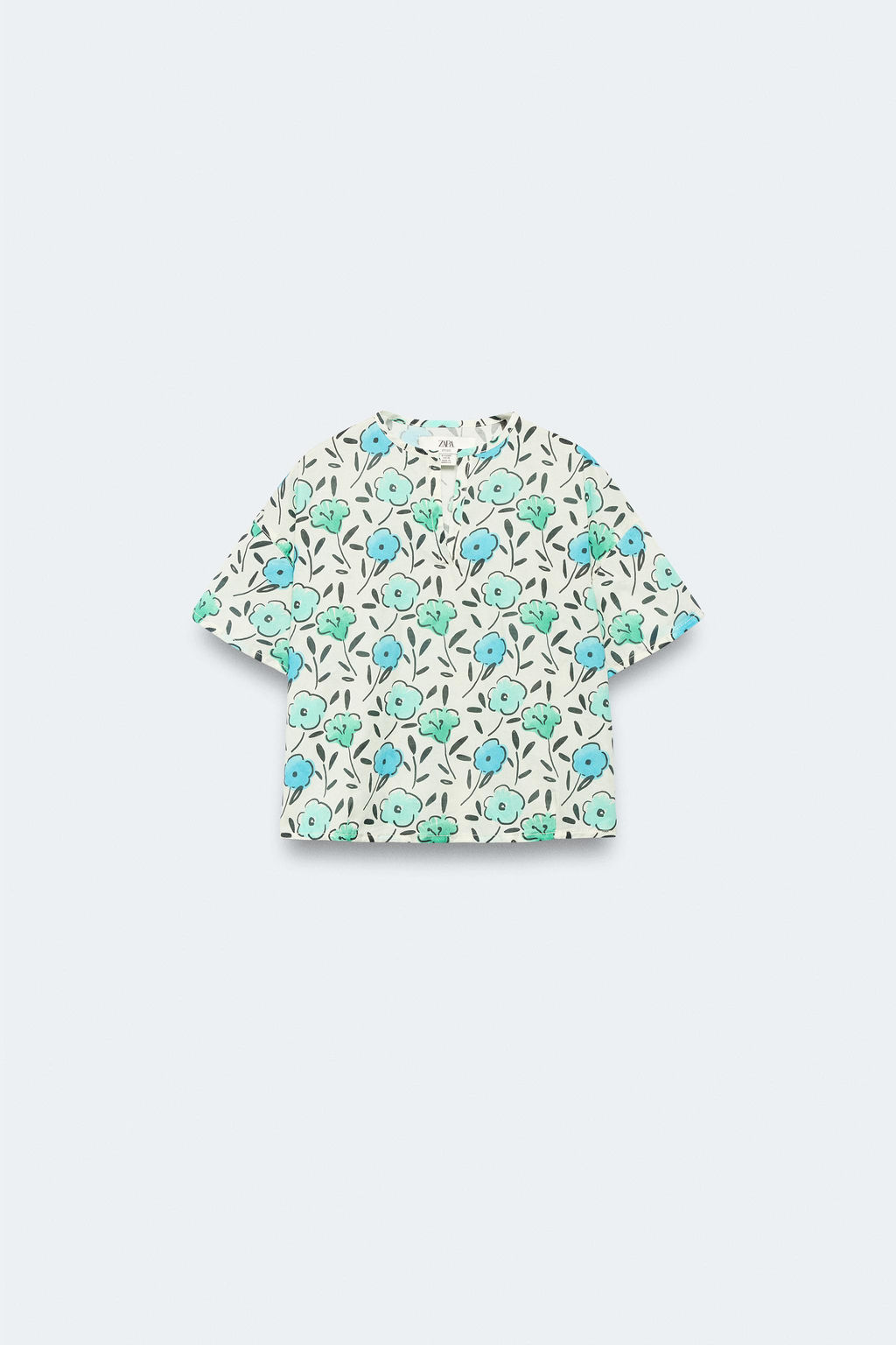 2-14 A?OS/ BLUSA ESTAMPADO FLORES LIMITED EDITION / Crudo medio - Zara фото 7