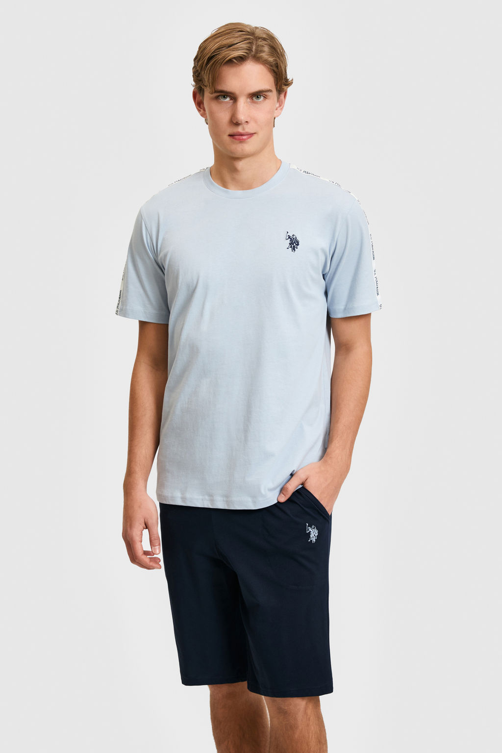 Erkek A__k Mavi Pijama Tak_m_ - U.s. polo assn фото 4