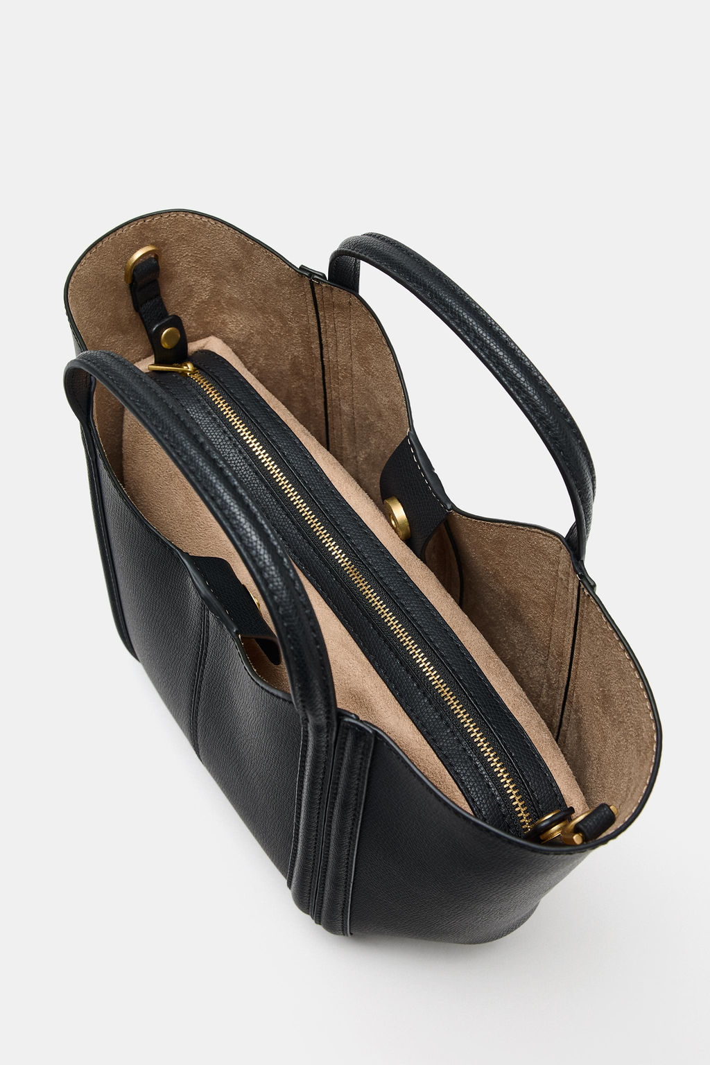 MINI CITY BAG WITH TOPSTITCHING - Zara фото 9