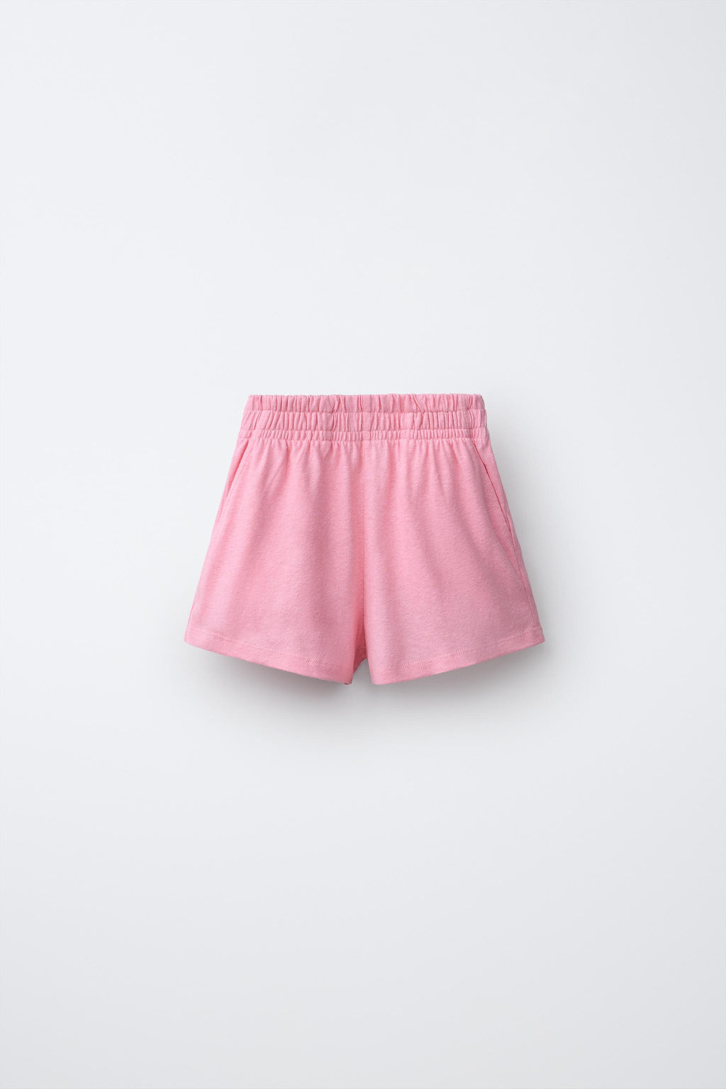CONJUNTO TOP Y BERMUDA CON ALGOD?N Y LINO / Rosa medio