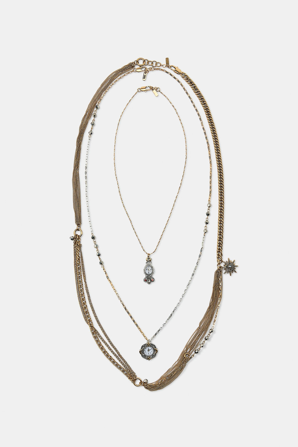 PACK OF 3 WATCH CHARM NECKLACES - Zara фото 2