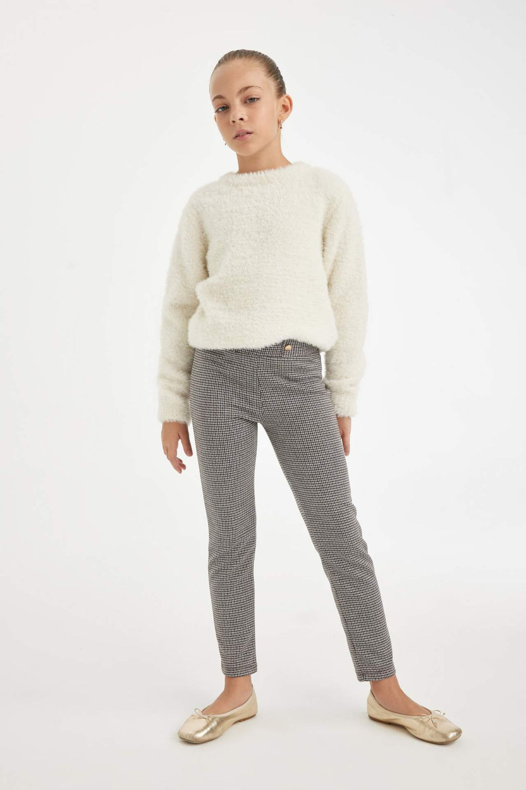 K?z Cocuk Basic Duz Standart Boy Tayt - Defacto фото 2