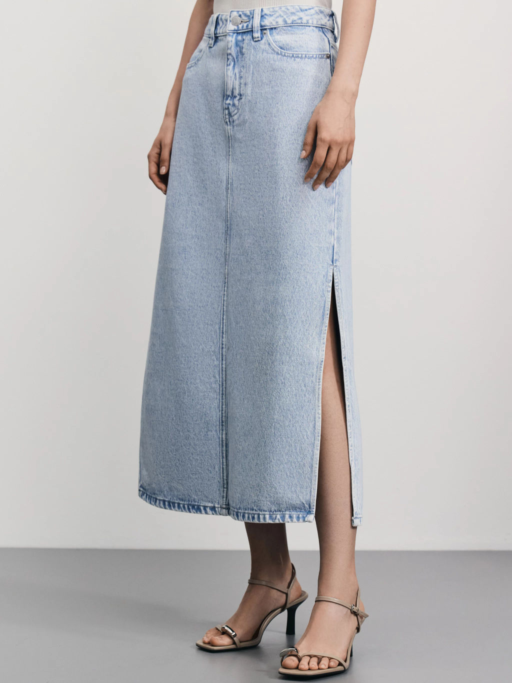 Джинсовая юбка макси / Zarina  фото 3