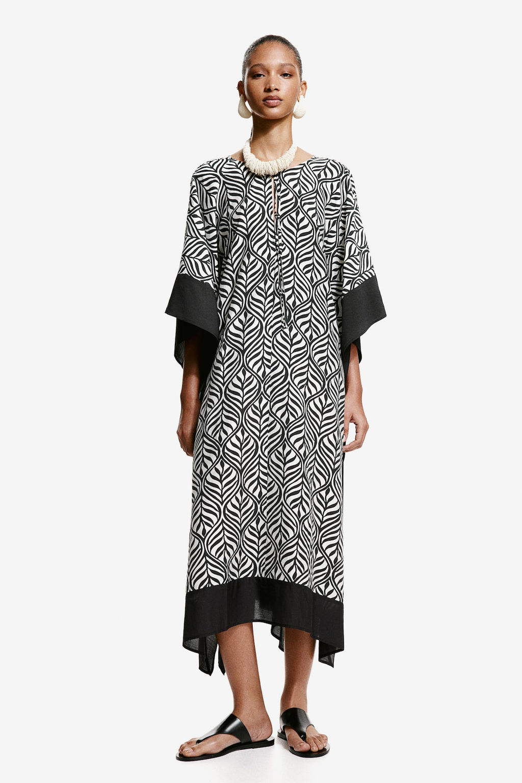 Vestido caftan con cinturon de anudar - H&m фото 2