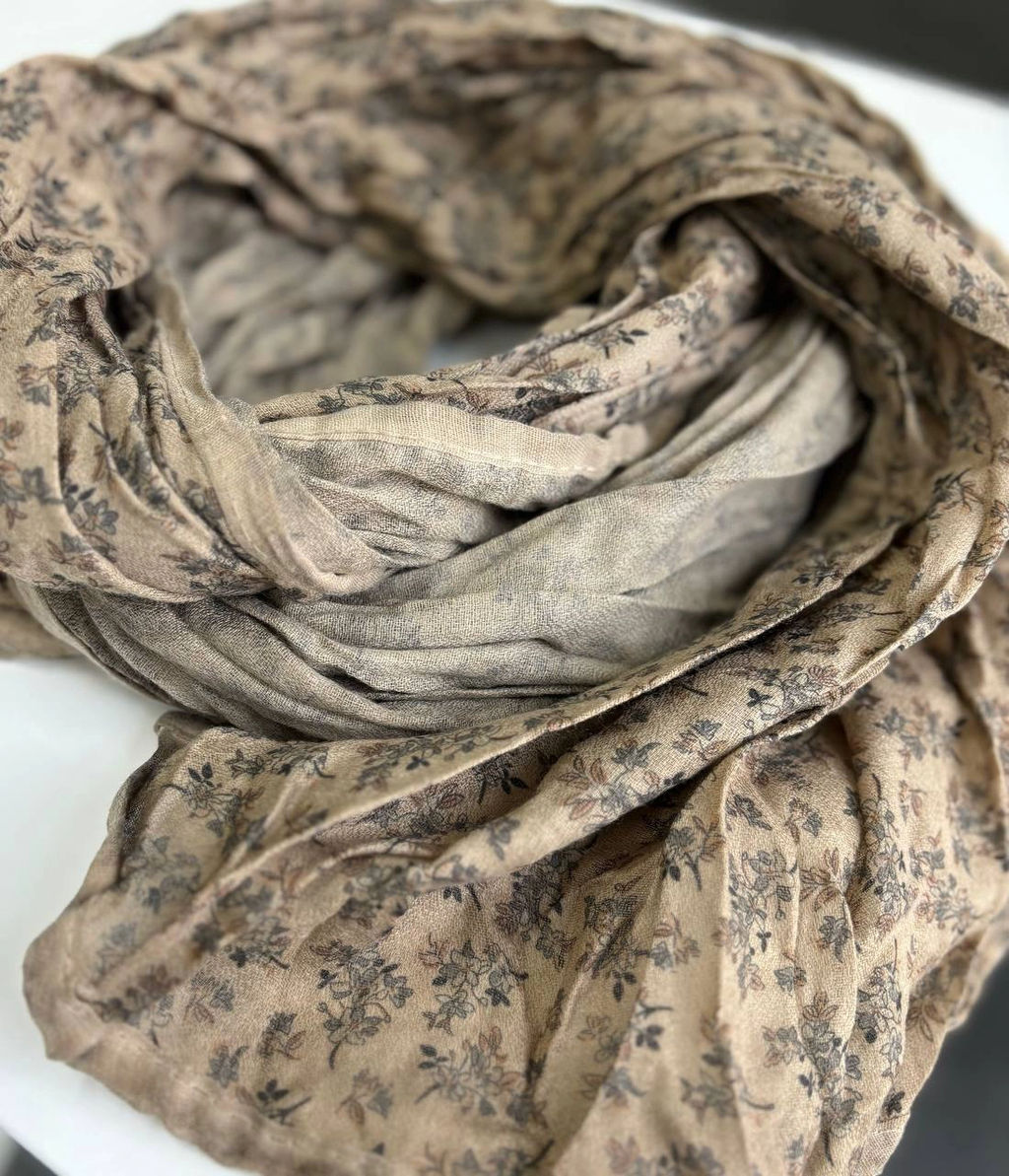 Палантин 200*60см Прованс 33-0003 хаки - Mini maxi фото 10