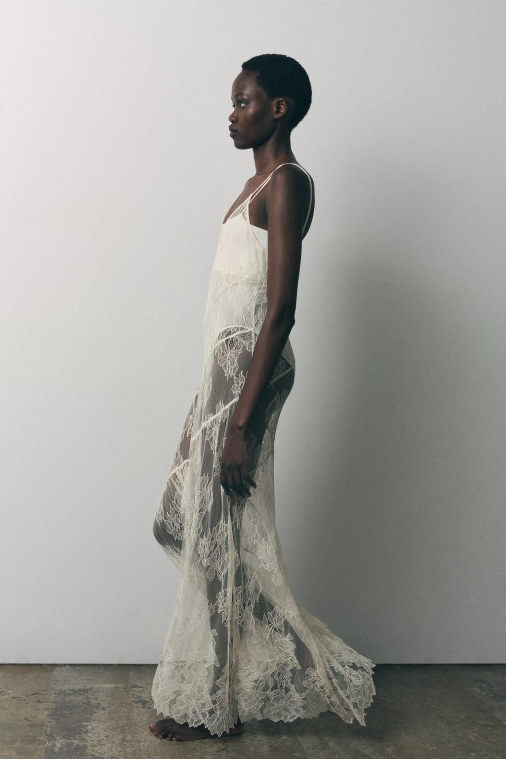 ASYMMETRIC LACE DRESS - Zara фото 3
