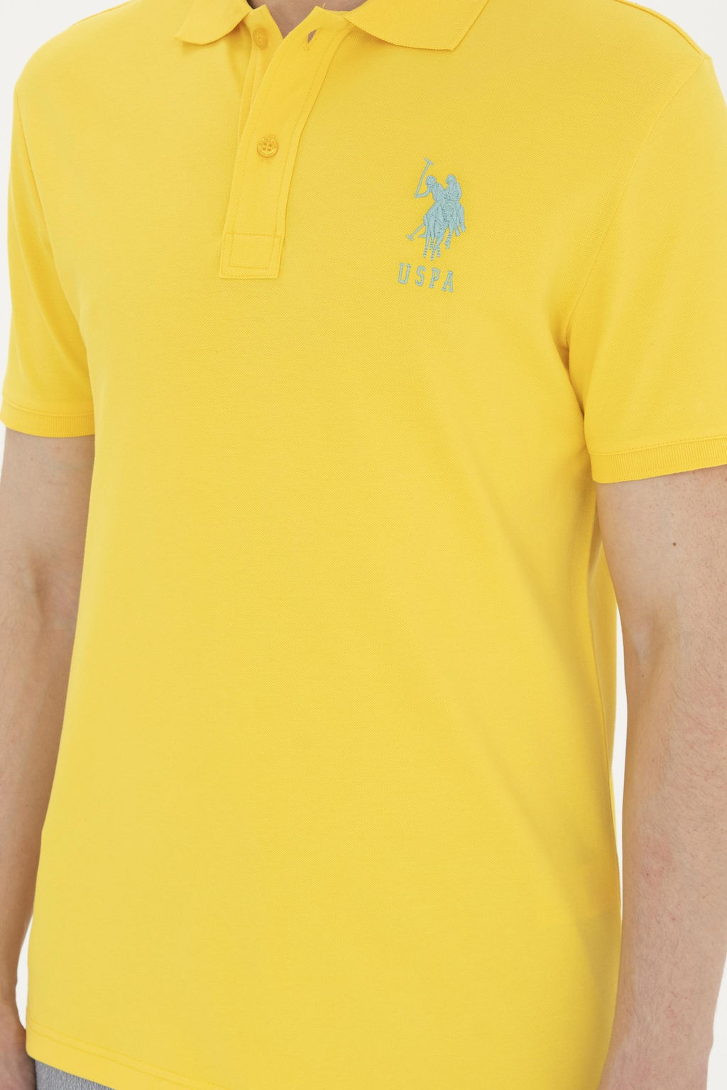U. S. Polo Assn / Мужская желтая базовая футболка - U.s. polo assn фото 6