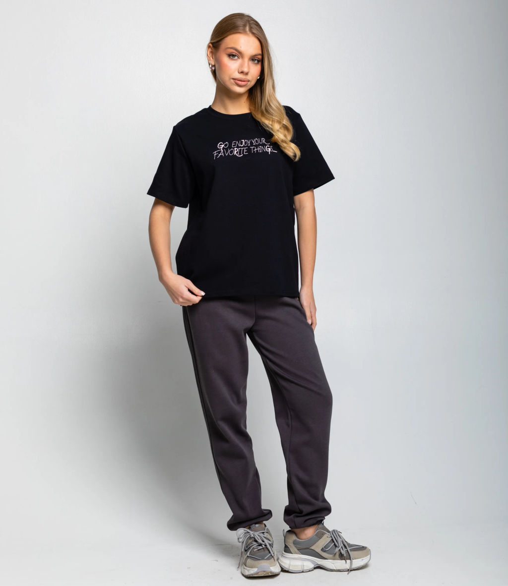 Футболка #КТ6117, чёрный - Dommod фото 4